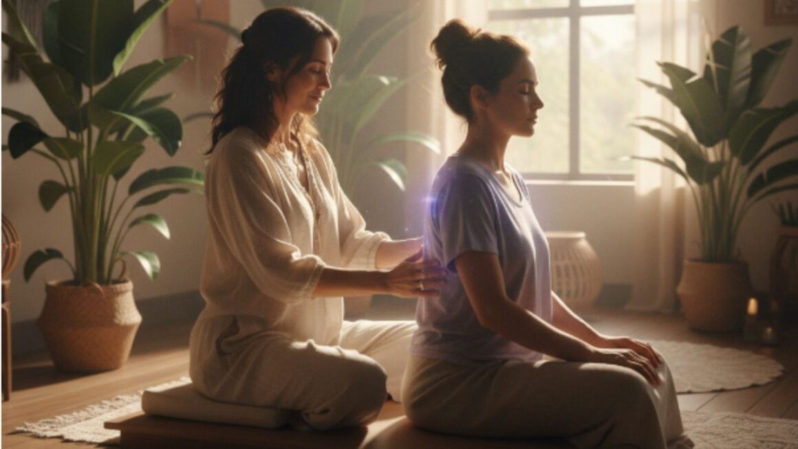 Sessão de terapia integrativa entre terapeuta e cliente